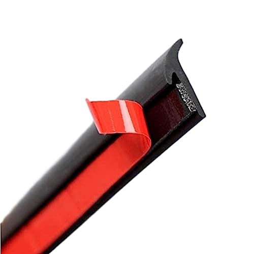 BBTISG Bande D'étanchéité en Caoutchouc de Type T 5m Joint en Caoutchouc pour Bordure de Pare Chocs de Voiture Lèvre Jupe Latérale Bande d'étanchéité Universelle Résistante aux Intempéries (8 * 10mm)