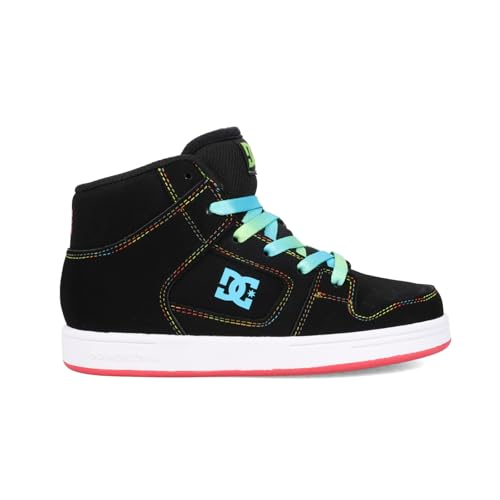 DC Sneaker Skate Shoe, Black/Multi Black, 1.5 US Unisex Little Kid