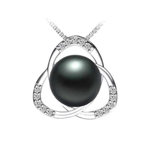 Pendentifs en perles d'eau douce naturelles de mariage avec argent et zirconiums