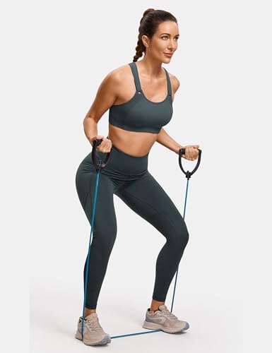 Image of SYROKAN Women's Sports Bra Front Adjustable Padded | High Impact, Racerback, Wireless, Plus Size, Full Coverage, Running Bra