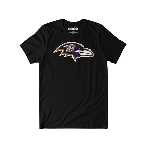 Image of FOCO Men's NFL Team Primary Logo Black Short Sleeve T-Shirt
