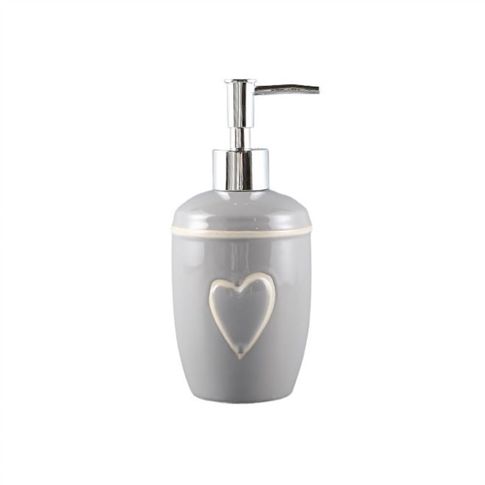 Home Ceramic Dispenser Bottle Hotel Shampoo Empty Press Soap 410ML Home Shower Gel Shower Dispensers(Gris)