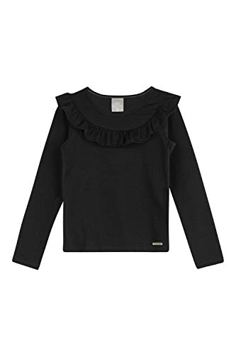 Blusa Malha Comodita, Colorittá, Meninas, Preto, 2