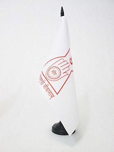 AZ FLAG Bandera de Mesa del JAINISMO COSMOGRAFIA 21x14cm - BANDERINA de DESPACHO Jaina 14 x 21 cm