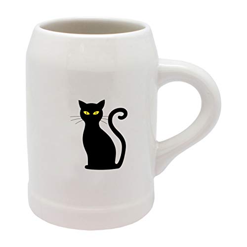 My Custom Style Boccale Birra Ceramica 500ml #Halloween-Gatto Nero#