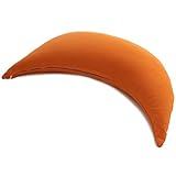 GIRAFFENLAND Halbmond mit Bio-Hirseschalen Köper orange - Bio-Hirsekissen | direkt befüllt