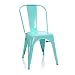 Produktbild hjh OFFICE 645050 Bistrostuhl VANTAGGIO Comfort Metall Himmelblau Bistro Stuhl im Industry-Design, stapelbar