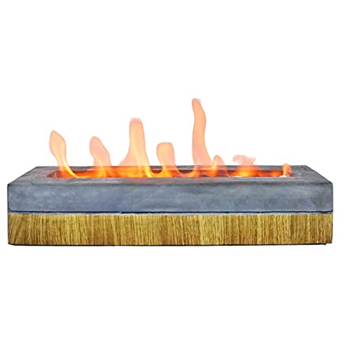 Hpoeude Tabletop Fire Pit,Personal Smores Maker, Natural Concrete Portable Table Top Fire Bowl