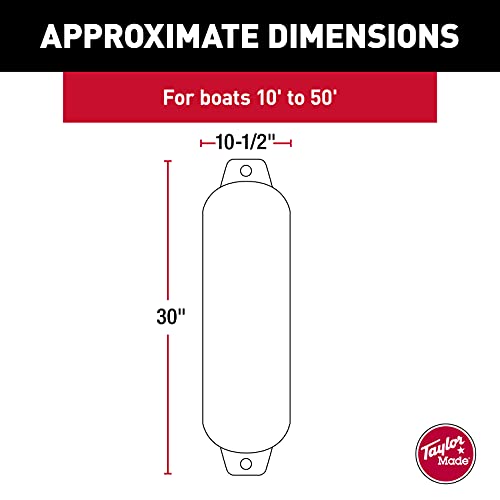 Taylor Made Products 41023 Hull Gard Inflatable Vinyl Boat Fender, 6.5 X 23 Inch, Blue #TOP1