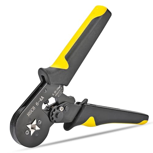 Crimping Tool, 0.25-10mm Insulated Wire Crimps, Ratchet Crimping Plier for DIY, Electrical and Cable Repair