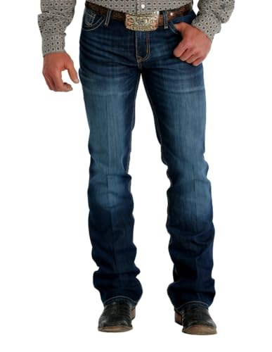 Cinch Western Jeans Mens Ian Mid Rise Slim Fit Bootcut MB58036001