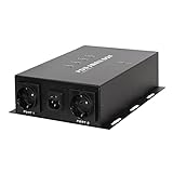 LogiLink PDU4S01 - Stromverteiler-Box mit 4 Ausgängen (Fernsteuerung über TCP/IP), Überwachung über Browser oder SNMP (Simple Network Management Protocol), 10/100 Ethernet Anschluss