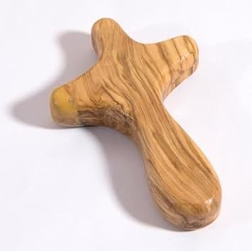 Holy Land Gifts Comfort Cross-Olivewood Hand Held Cross #21209