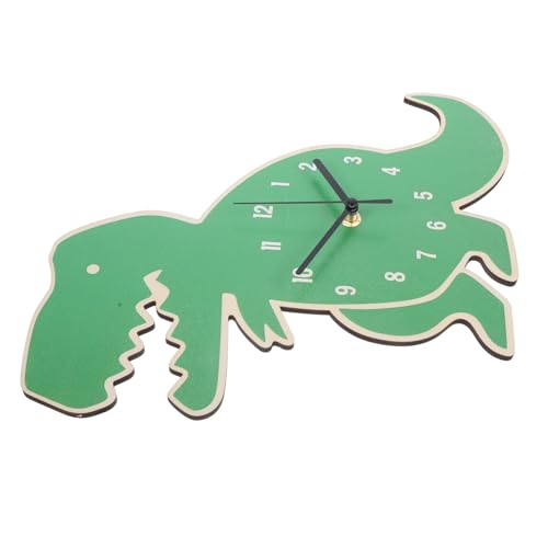 PRETYZOOM Decorative Dinosaur Clock Boys and Girls Room Silent Alarm Clock Battery Operated Wall Decor
