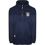 Lambretta Herren Jacke mit Kapuze und halbem Reißverschluss, Marineblau, navy, XL