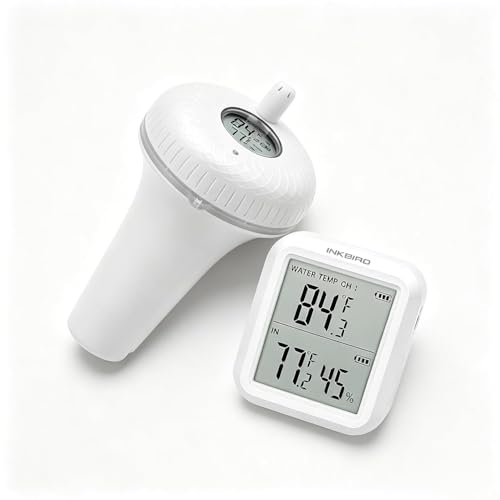INKBIRD Pool Thermometer WirelessPool Temperature Thermometer Floating Easy Read for Swimming Hot Tub with Indoor Receiver for Temperature Reading