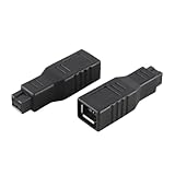 Ausi 2 PCS IEEE 1394 Typ FireWire 400 Zu 800 9 Pin Buchse Auf 6 Pin Stecker FW 800 Stecker Adapter