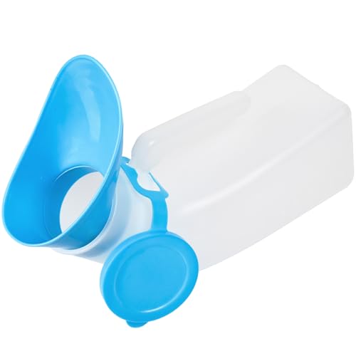 Atoke Urinals for Men and Women Glow in The Dark Lid,Unisex Urinal Bottle Spill Proof Portable Pee Bottles Female Urinal Screw Cap Lid and Funnel for Car, Travel, Elderly & Incontinence