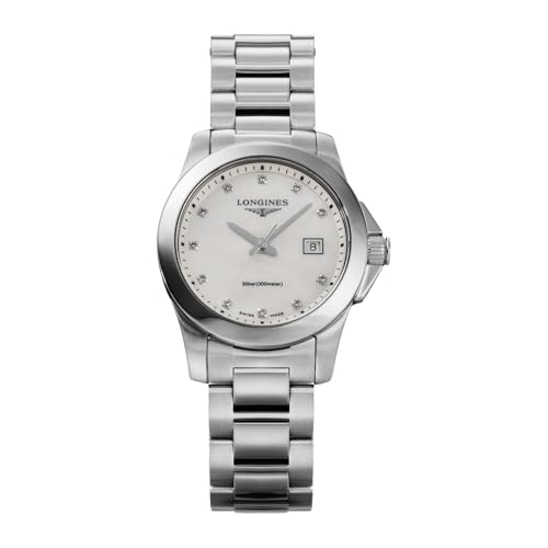 [LONGINES] ���f�B�[�X �r���v �����W�� �R���N�G�X�g L3.376.4.87.6 �N�H�[�c 3�C���h�� �T�t�@�C�A�K���X �z���C�g�p�[�������� �X�e�����X�X�`�[�� [���s�A���i]