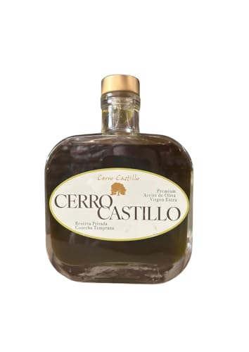Cerro Castillo | Aceite de Oliva Virgen Extra | AOVE | Reserva Privada | Variedad Picual | Aceitunas de cosecha temprana | Categoría Superior | Botella de cristal 500ml