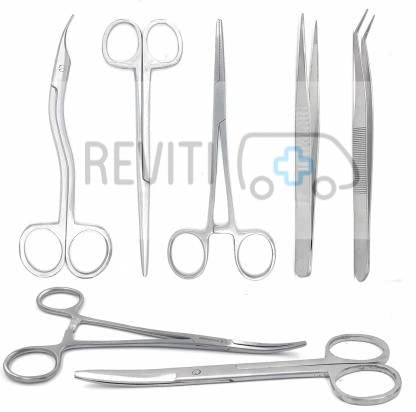 Reviti 7 Forcep Minor Surgery Set Medical Forcep (Suture Cutting Scissor, Artery forceps str & cvd, Surgical Scissors Str & cvd, Dissecting Forceps Plain & Angled) (B09KWDVM6Q) Amazon Price History, Amazon Price Tracker
