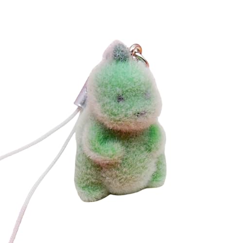 素敵な植毛樹脂キーリングミニチュア動物置物ポータブルアクセサリーギフト動物キーホルダー装飾ソフト植毛キーホルダーギフト用