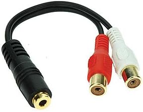 Eeejumpe 6 inches Stereo Splitter-3.5mm Jack to 2-RCA Jacks Audio Adapter