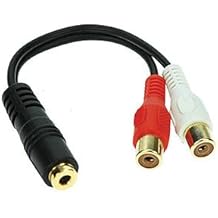 Eeejumpe 6 inches Stereo Splitter-3.5mm Jack to 2-RCA Jacks Audio Adapter