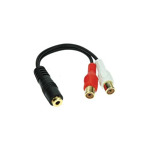 Eeejumpe 6 inches Stereo Splitter-3.5mm Jack to 2-RCA Jacks Audio Adapter