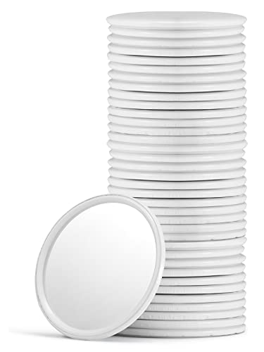 Getinbulk Compact Small Makeup Mirror Bulk, Mini Travel Pocket Mirror for Purse Women Pack of 36 Pcs(Round, White)