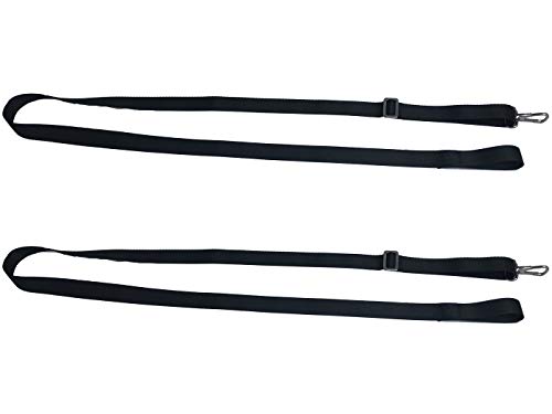 Vtete 2 Pcs Adjustable Bimini Boat Top Straps With Loops And Single Snap Hook - 28"~60" Stainless Steel Boat Awning Hardware #TOP3