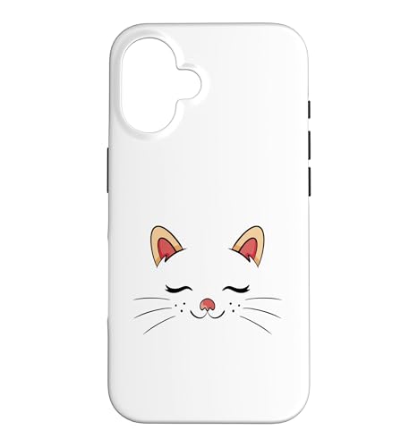 Cute Sleepy Cat Face Adorable Feline Kitty Lover �X�}�z�P�[�X iPhone 16 �p