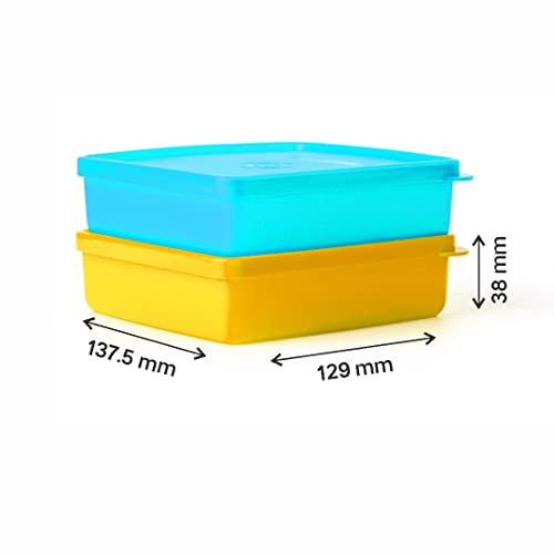 Image of Tupperware Snack Stackers 400ml (Set of 2), Yellow & Blue