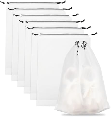 Teskyer 6 Pack Shoe Bags for Travel – Transparent, Waterproof, Po...