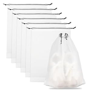 Teskyer Transparent Shoe Bags for Travel, 15.7″ x 11.8″ Waterproof Portable Travel Shoe Storage Bags for Packing – Travel Essentials for Men & Women, 6 PCS