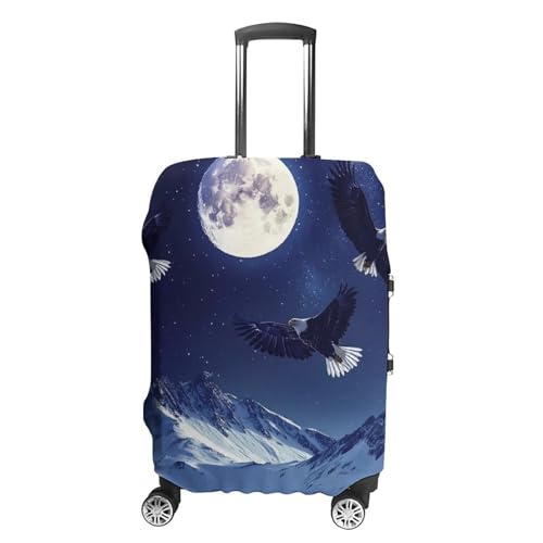 Bald Ea-gles Travel Luggage Cover Suitcase Protector Baggage Covers for Men Women L