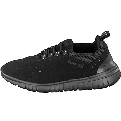 chung shi Unisex Duflex Trainer Schnürhalbschuhe, Schwarz, 44/45 EU (XXL) Cover