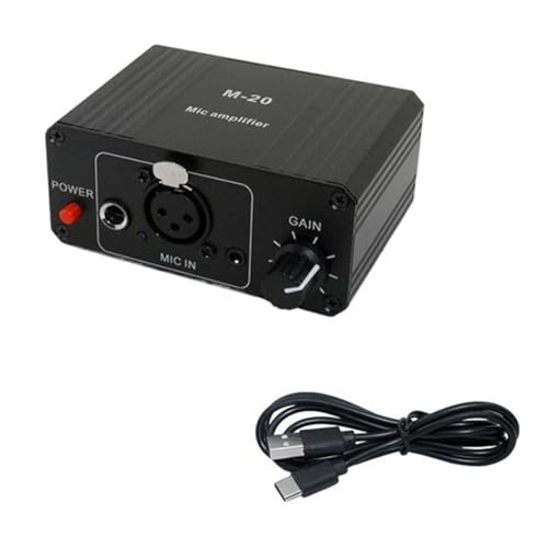 Asyduey Microfono Dinamico A Condensatore Amplificatore M-20 Audio 48V Phantom