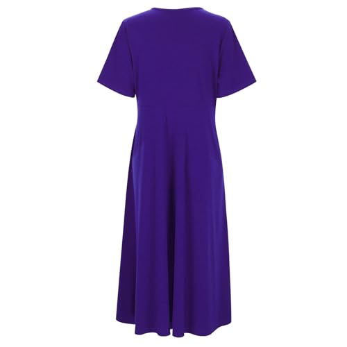 Robe de plage décontractée à col en V plissée et fluide