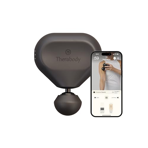 Theragun Mini (3rd Gen) by Therabody - Handheld Electric Massage Gun - Compact Muscle and Deep Tissue Treatment for On The Go - Portable Percussion Massager with QuietForce Technology