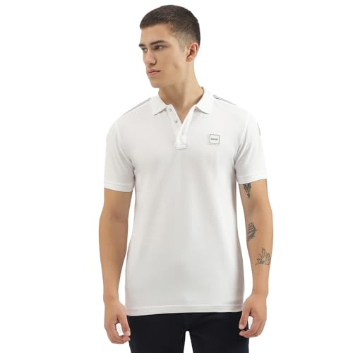 Image of United Colors of Benetton Regular Fit Polo Neck Solid T-Shirts