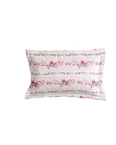 Image of RD TREND Presents Luxurious Glace Cotton Super Soft 210 TC 360 Elastic Fitted Bedsheets Single Bed Size (72 x 48 x 8 Inch) with 1 Pillow Cover Size (28 x18), Color- Peach, Floral