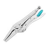 DURATECH 6-1/2Inch Long Nose Locking Pliers, Premium Cr-V Construction, Long Nose Pliers with Wire Cutter for Easy Access to Hard to Reach Areas