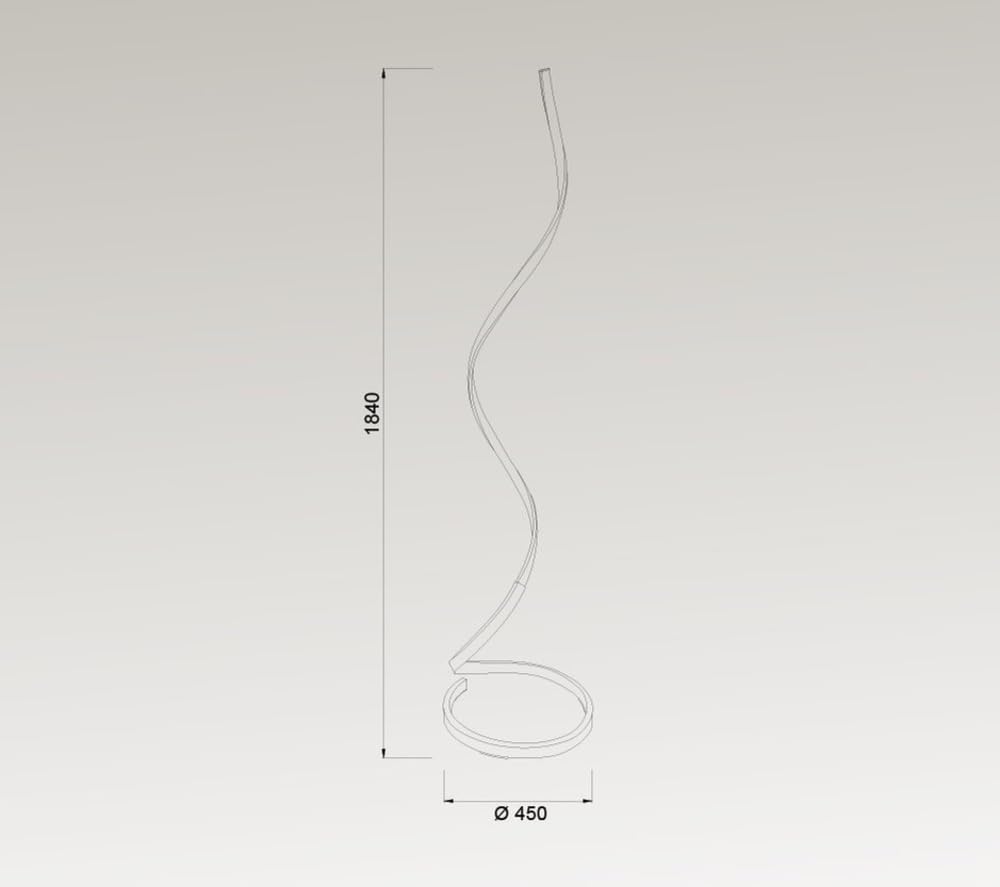 Generico Lampada da terra a led piantana design moderno marrone scuro per cameretta, salotto, soggiorno, camera da letto, corridoio, MN-70