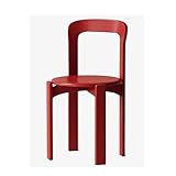 Silla de comedor retro de madera maciza, respaldo curvado sin brazos, apilable para cocina y bistró, taburete de césped, capacidad de peso de 150 kg, perfecta para comedor y uso al aire libre