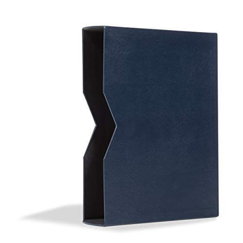 Schutzkassette pour classeur philatélique cuir bleu Leuchtturm protège vos timbres