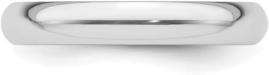 Diamond2Deal Platinum 3mm Half-Round Featherweight Engagement Wedding Band Ring Size 11.5