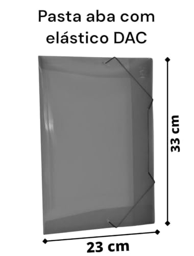 KIT 30 PASTA FUMÊ ABA COM ELASTICO SEM LOMBO PARA ORGANIZAR DOCUMENTO ESCRITÓRIO