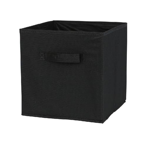 KBLDOPN Cajón de almacenamiento de tela plegable for guardarropa, artículos del hogar, ropa interior Para Ropa, Libros(Black)