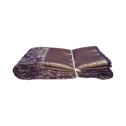 Generic silver mysore silk saree – image 3